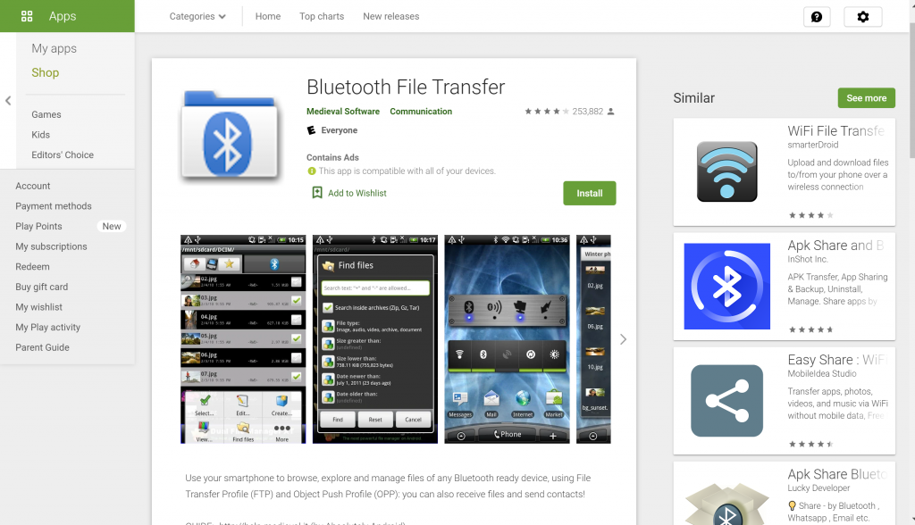 Bluetooth File Transfer