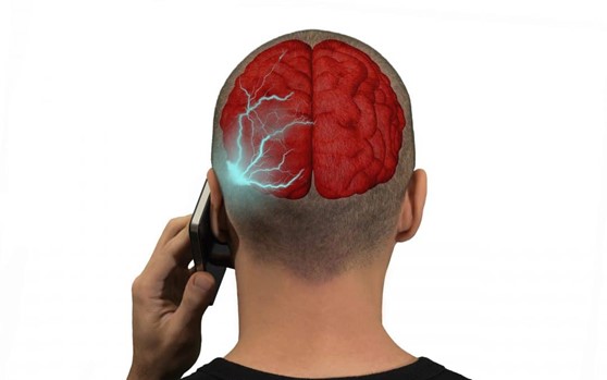 picture showing how Cell Phone Radiation Affects your Brain's Activity when you are talking on phone