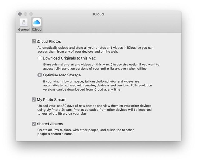 iCloud Photos Screenshot taken from macbook