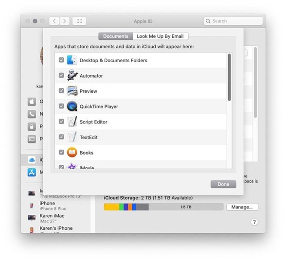 iCloud files Screenshot taken from macbook
