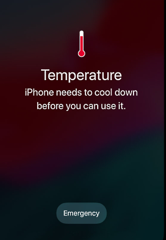 iphone gets hot temperature warning