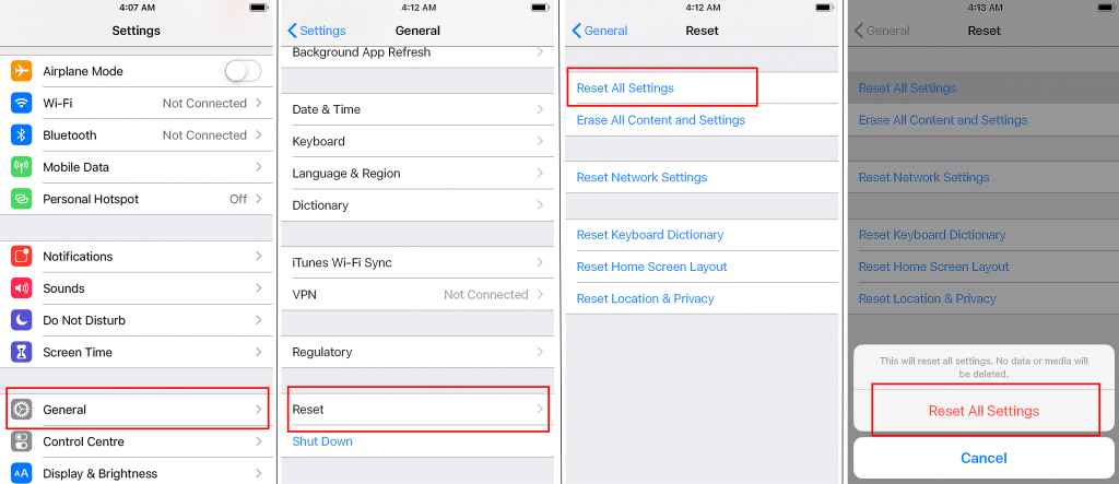 how to reset all settings on iphone screenshot step by step solve iphone gets hot