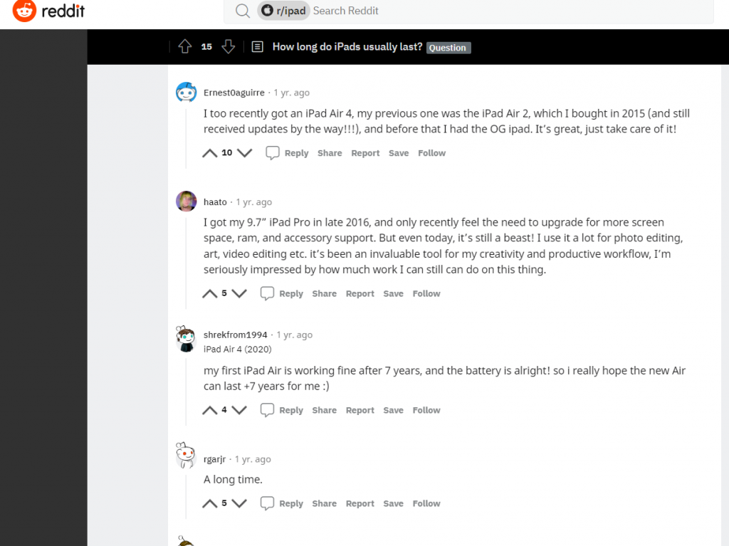 how-long-do-ipads-last-reddit-thread
